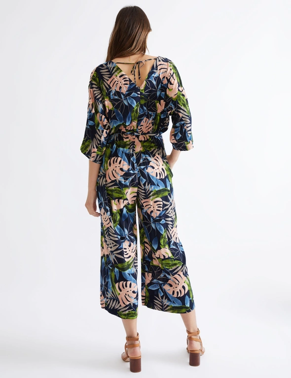 Katies Ankle Length Double V Wide Leg Jumpsuit, hi-res image number null