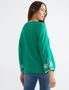 Katies 3Q Sleeve Embroidered Top, hi-res