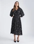 Katies Tiered Dress With Drawcord In The Waist And Elbow Length Sleeves, hi-res