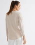 katies l/s textured knit top with button detail, hi-res