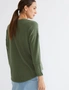 Katies Long Sleeve Textured Knit Top With Button Detail, hi-res