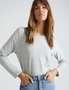 Katies Long Sleeve Crew Neck T-Shirt With Curved Hem, hi-res