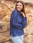 Katies Long Sleeve Crew Neck Diamond Stitch Cotton Knitwear Jumper Buttons, hi-res