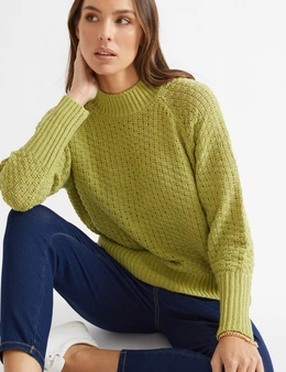 Katies Long Sleeve Moss Stitch Regular Length Knitwear Jumper