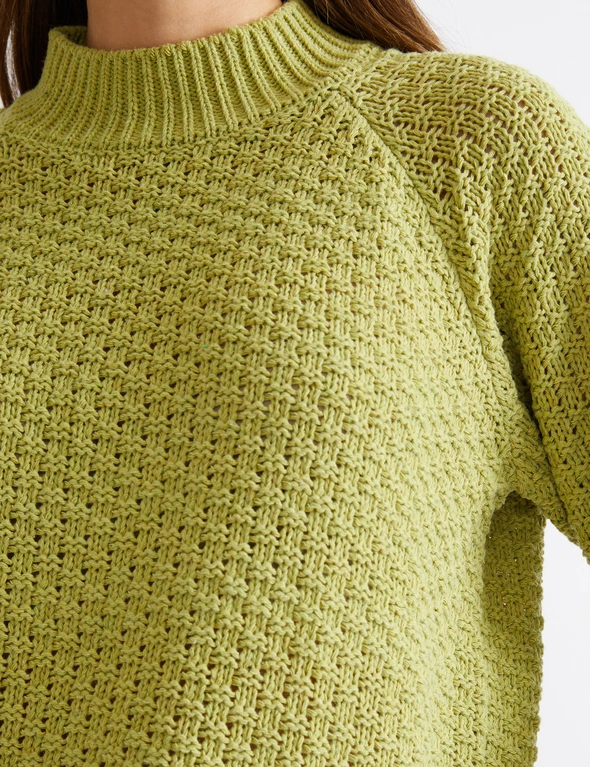 Katies Long Sleeve Moss Stitch Regular Length Knitwear Jumper, hi-res image number null