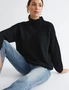 Katies Funnel Neck Jumper with Chunky Stitch, hi-res