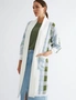 Katies Long Sleeve Intarisa Design Coatigan With Shawl Collar And Pockets, hi-res