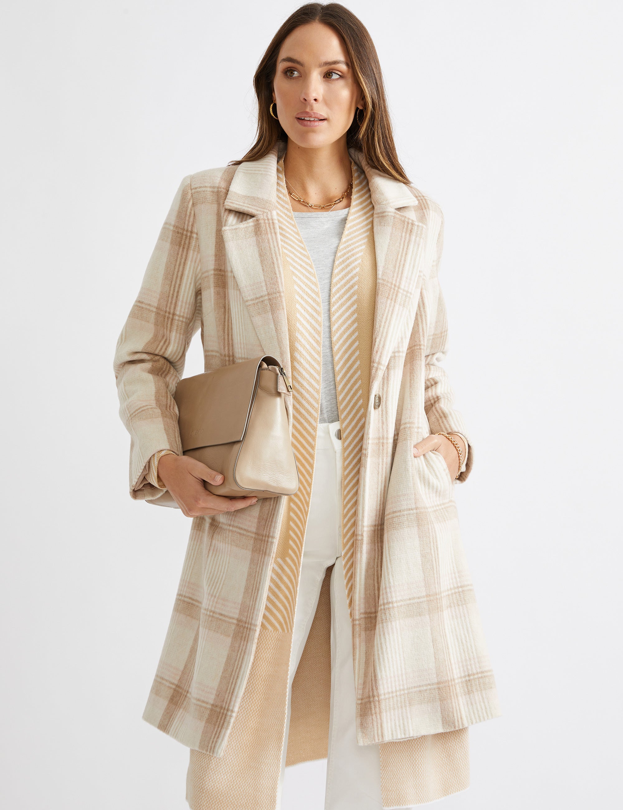 Katies Long Sleeve Melton Coat | Crossroads