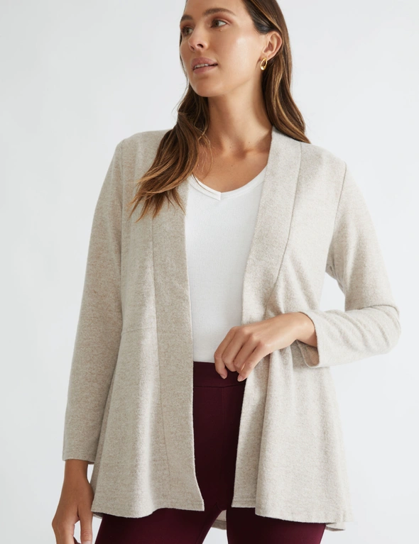 Katies Long Sleeve Fluffy Knit Cover Up, hi-res image number null