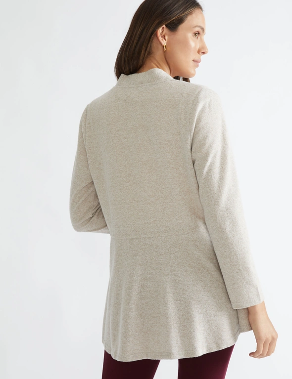 Katies Long Sleeve Fluffy Knit Cover Up, hi-res image number null