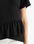 Katies Flutter Sleeve Knit Top With Peplum Styling, hi-res