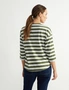 Katies Relaxed Three Quarter Sleeved Stripe T-Shirt, hi-res