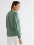 Katies Three-Quarter Sleeved Top With Shirring Detail, hi-res