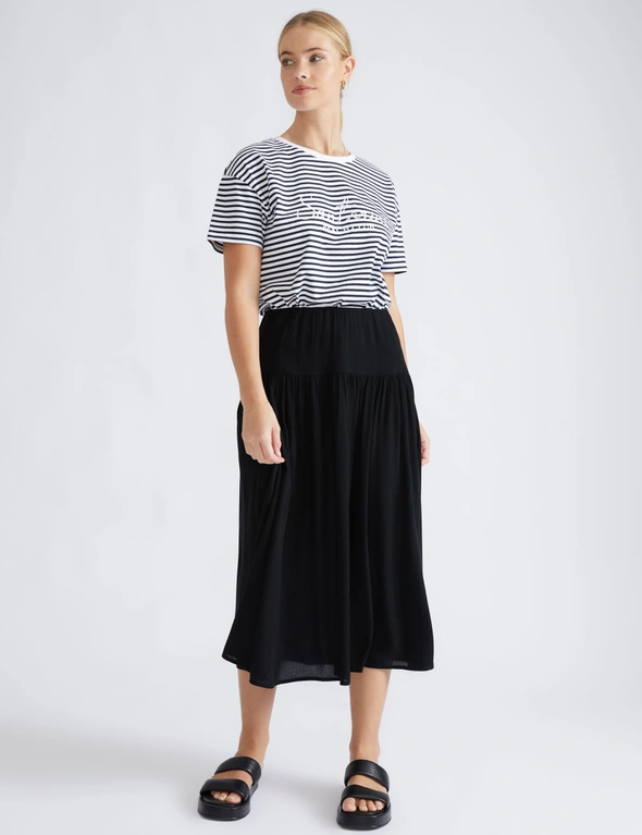 Katies Soft Printed Pull On Maxi Skirt, hi-res image number null
