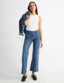 Katies Flared Denim with laid on pockets