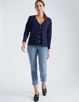 Katies Long Sleeve Regular Length Fine Gauge Knitwear Cardigan