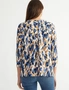 Katies Long Sleeve Cut And Sew Soft Touch Knit Top With Button Detail, hi-res