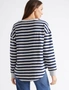 Katies Long Sleeve Spliced Cut About Knit Top, hi-res