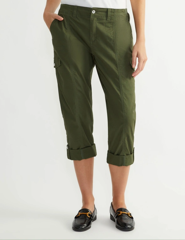 Katies Full Length Cotton Blend Cargo Pants, hi-res image number null