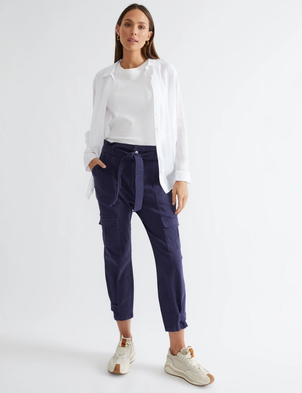 Katies Full Length Cotton Cargo Pants, hi-res image number null