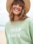 Katies Long Sleeve Amore Sweatshirt, hi-res