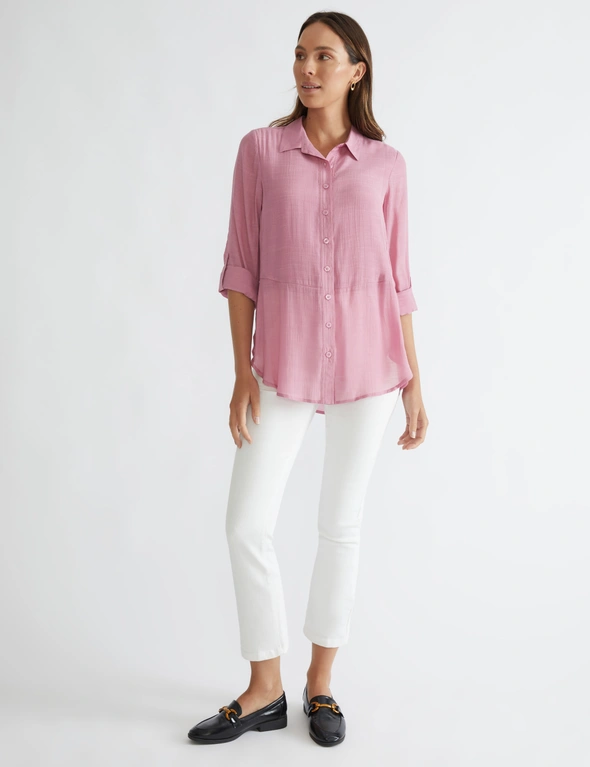 Katies 3/4 Sleeve Double Layer Shirt, hi-res image number null