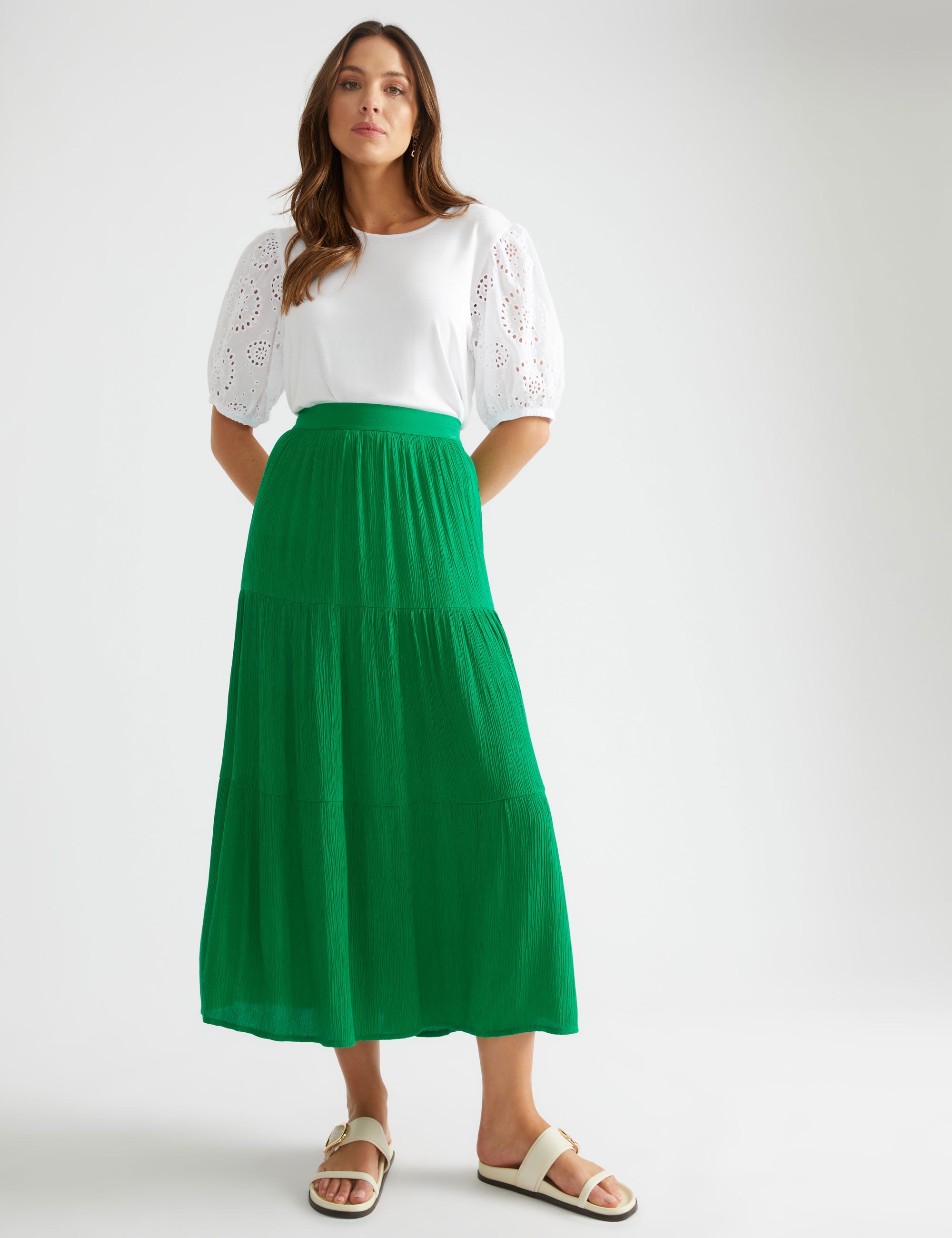 Katies Tiered Midi Skirt | EziBuy Australia