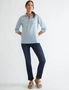 Katies Short Sleeve Cotton Blend Longline Shirt, hi-res