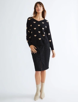 Katies Long Sleeve Fine Gauge Novelty Design Knitwear Jumper