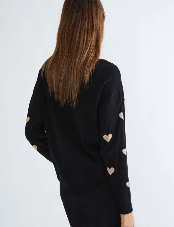 Katies Long Sleeve Fine Gauge Novelty Design Knitwear Jumper, hi-res image number null