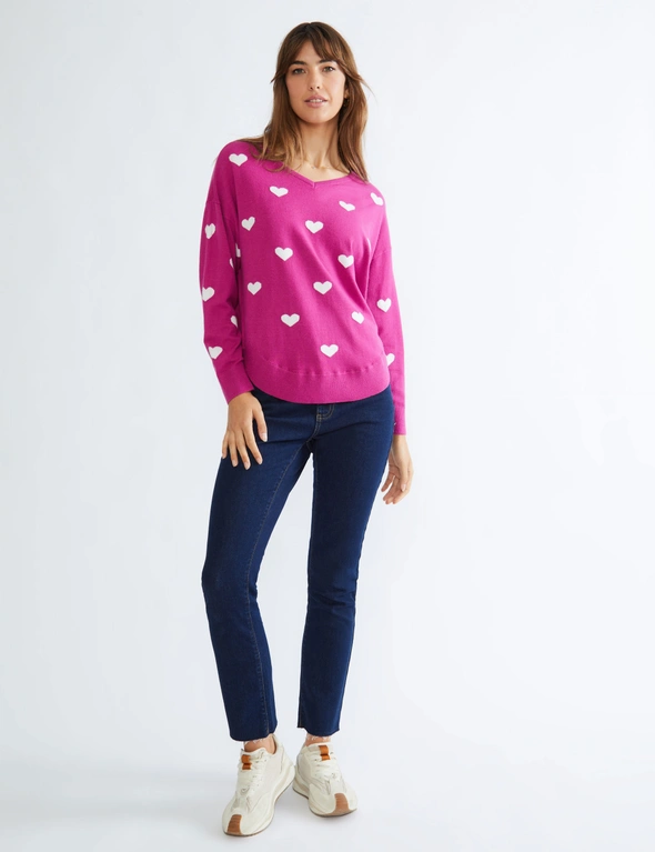 Katies Long Sleeve Fine Gauge Novelty Design Knitwear Jumper, hi-res image number null