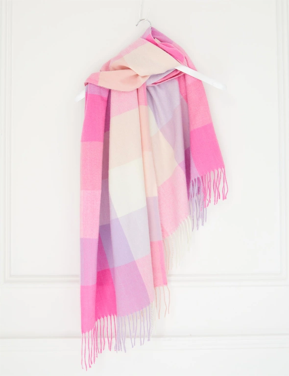 Katies Multi  Pink Checkered Scarf, hi-res image number null