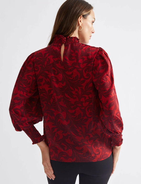 Katies Shirred Neck Blouse, hi-res image number null