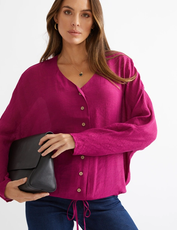 Katied Long Sleeve Textured Top, hi-res image number null