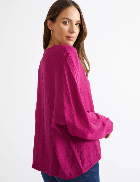 Katied Long Sleeve Textured Top, hi-res image number null