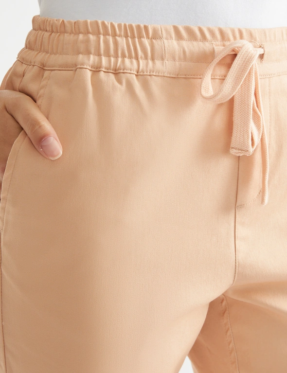 Katies Twill Pull On Full Length Pants, hi-res image number null