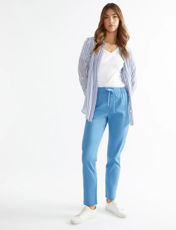 Katies Twill Pull On Full Length Pants, hi-res image number null