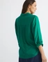 Katies Long Sleeve Half Placket Solid Dyed Shirt, hi-res