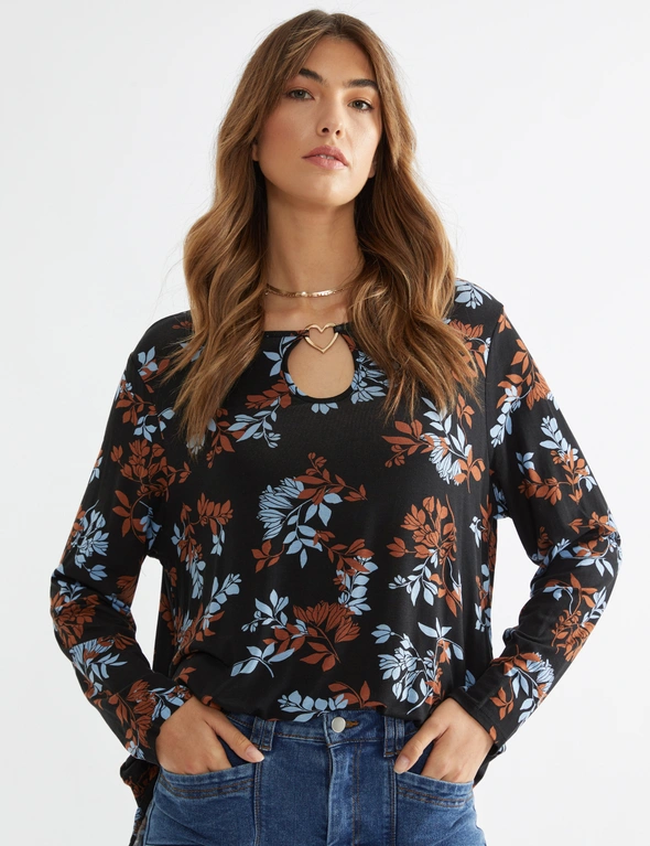 Katies Heart Hardware Knit Top, hi-res image number null
