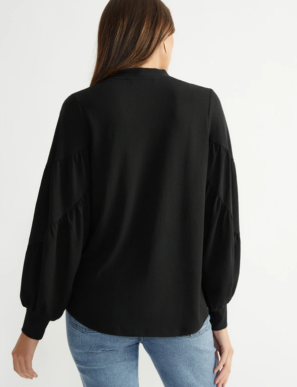 Katies Long Sleeve Texture Knit Top, hi-res image number null