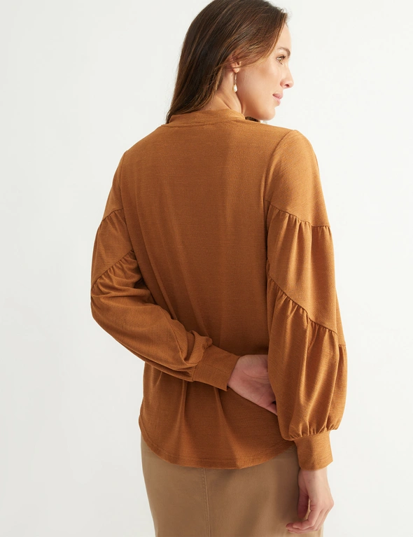 Katies Long Sleeve Texture Knit Top, hi-res image number null