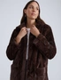 Katies Long Sleeve Fur Coat, hi-res