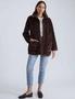 Katies Long Sleeve Fur Coat, hi-res