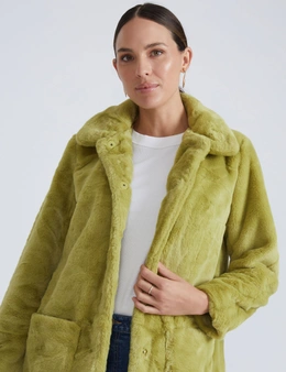 Katies Long Sleeve Fur Coat