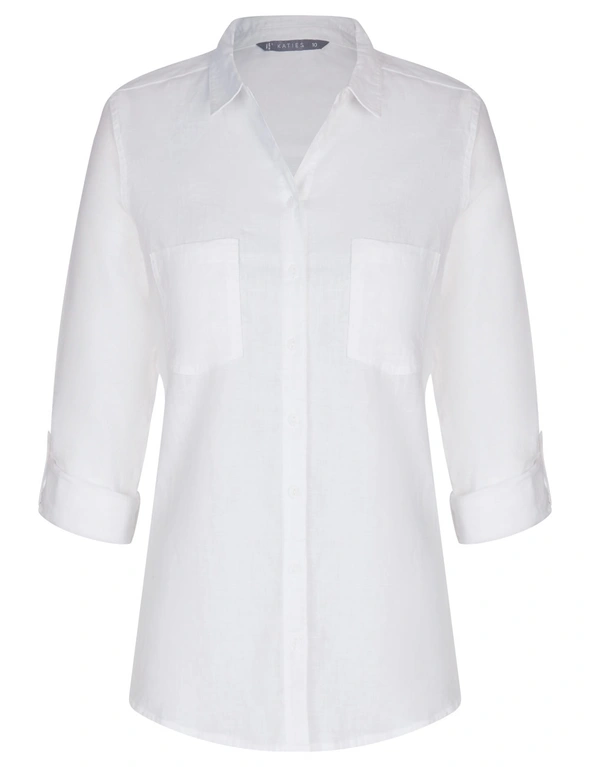 Katies Long Sleeve Linen Shirt, hi-res image number null