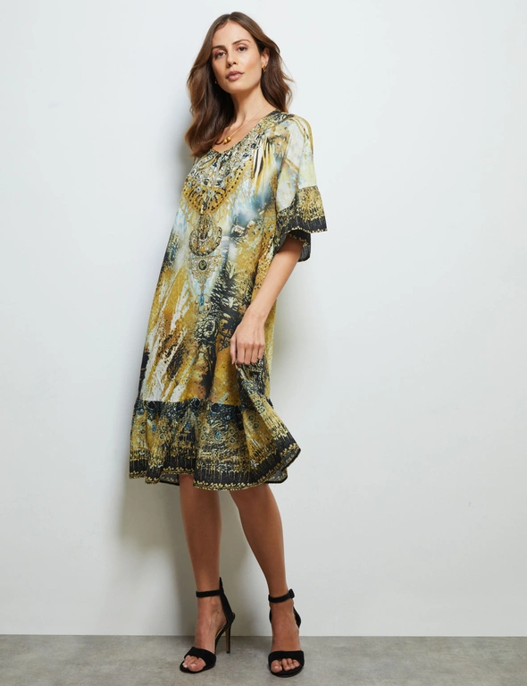 Liz Jordan Kaftan Print Dress, hi-res image number null