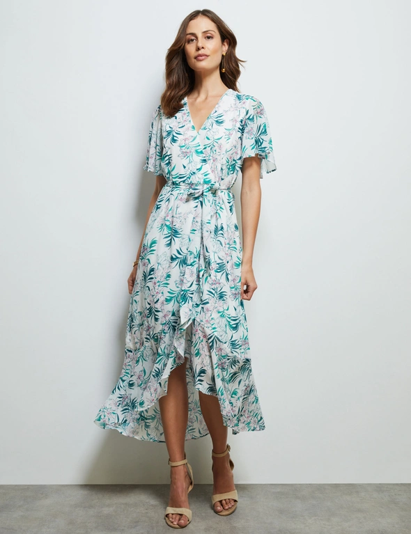 Liz Jordan Frill Print Dress | EziBuy Australia