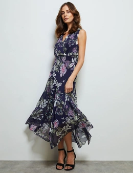 Liz Jordan V-Neck Floral Dress