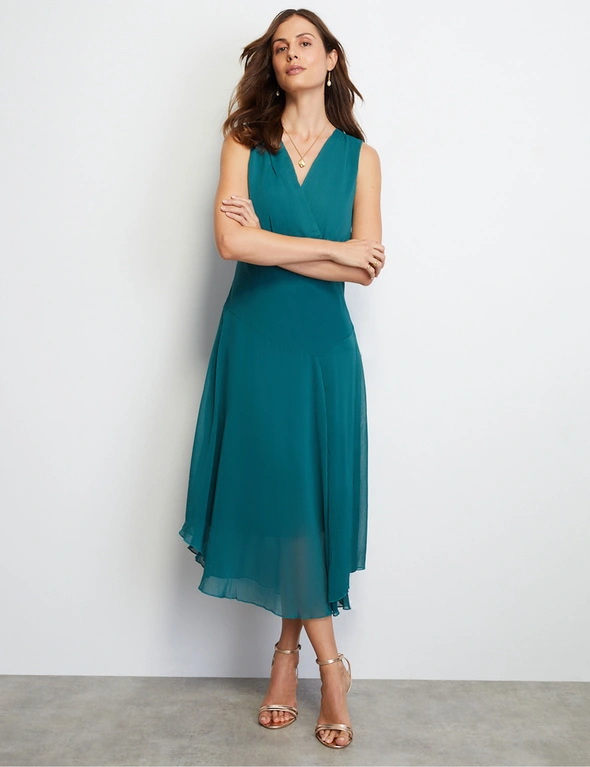 Liz Jordan V-Neck Print Dress, hi-res image number null