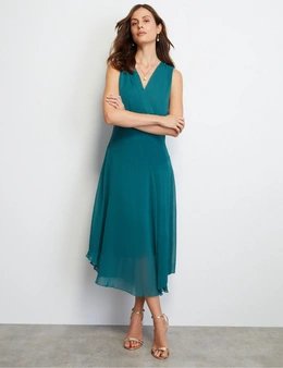 Liz Jordan V-Neck Print Dress
